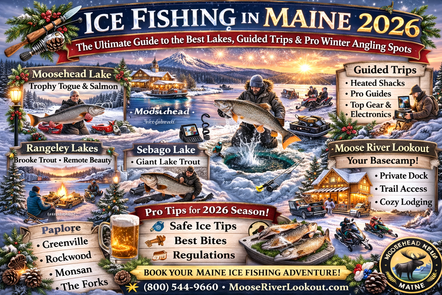 Ice Fishing in Maine 2026: The Guide to the Best Lakes, Guided Trips & Pro Winter Angling Spots